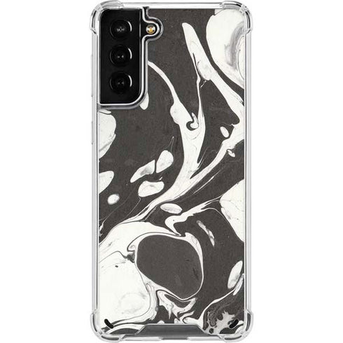 Marbleized Black Galaxy S21 Plus 5G Clear Case