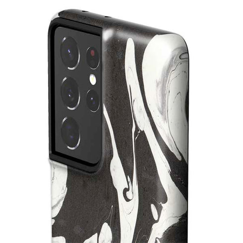 Marbleized Black Galaxy S21 Ultra 5G Pro Case