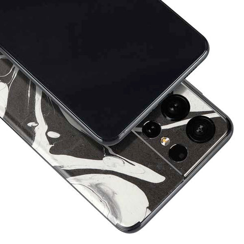 Marbleized Black Galaxy S21 Ultra 5G Skin