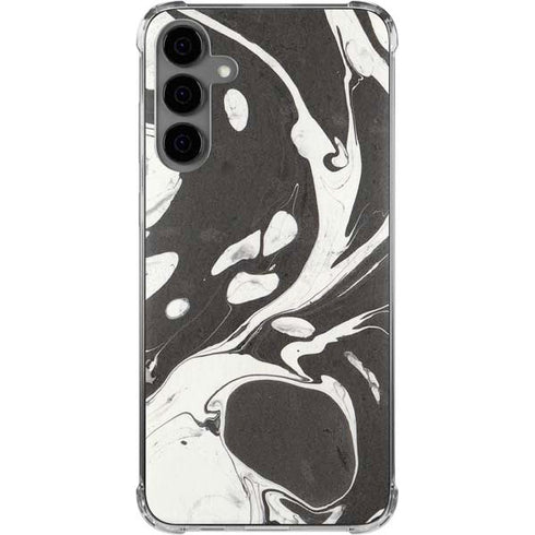 Marbleized Black Galaxy S24 Plus Clear Case