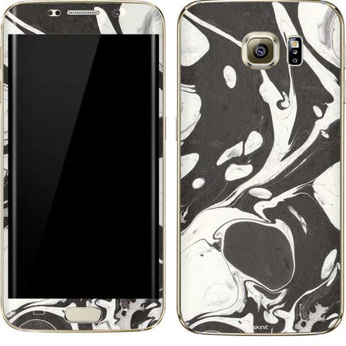 Marbleized Black Galaxy S7 Edge Skin