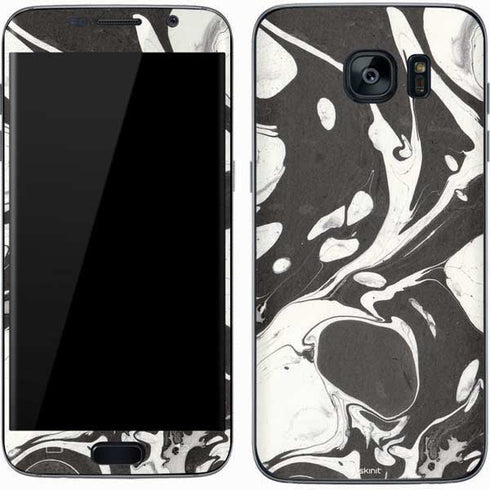 Marbleized Black Galaxy S7 Skin