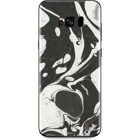 Marbleized Black Galaxy S8 Skin
