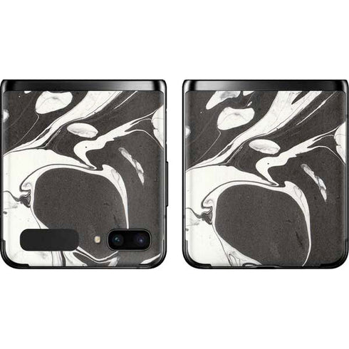 Marbleized Black Galaxy Z Flip Skin