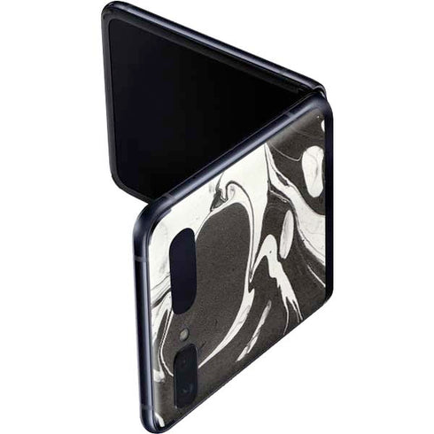 Marbleized Black Galaxy Z Flip Skin
