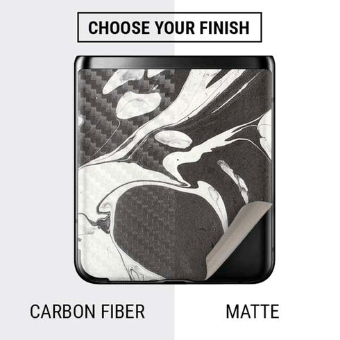 Marbleized Black Galaxy Z Flip Skin