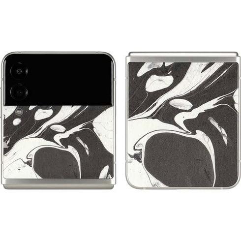 Marbleized Black Galaxy Z Flip3 5G Skin
