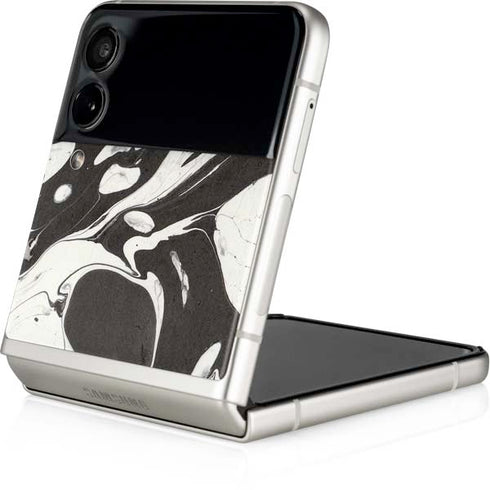 Marbleized Black Galaxy Z Flip3 5G Skin