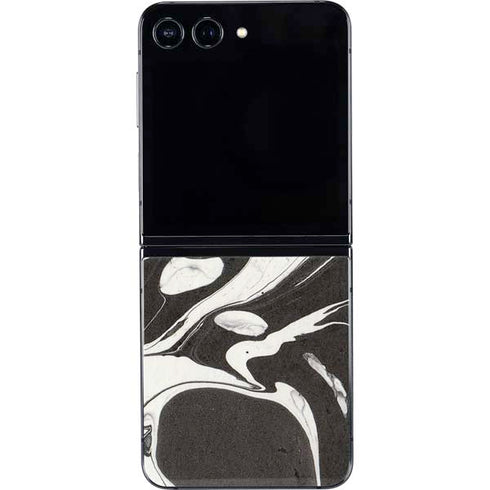 Marbleized Black Galaxy Z Flip5 5G Skin