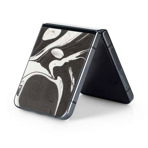 Marbleized Black Galaxy Z Flip5 5G Skin