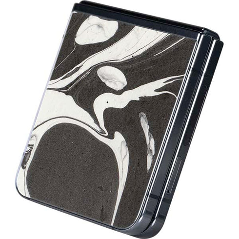 Marbleized Black Galaxy Z Flip5 5G Skin