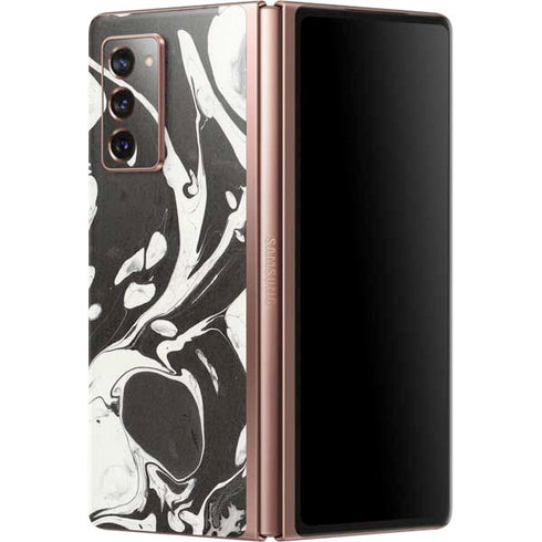 Marbleized Black Galaxy Z Fold2 5G Skin