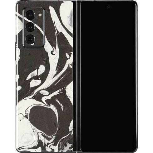 Marbleized Black Galaxy Z Fold2 5G Skin