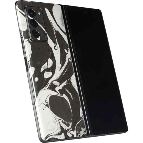 Marbleized Black Galaxy Z Fold2 5G Skin
