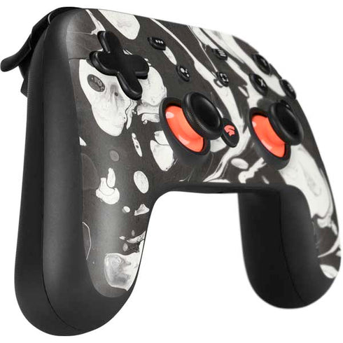 Marbleized Black Google Stadia Controller Skin