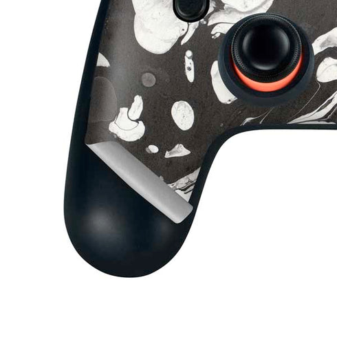 Marbleized Black Google Stadia Controller Skin