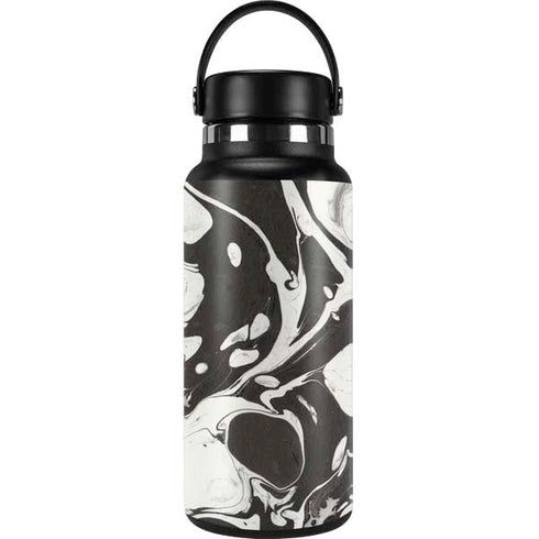 Marbleized Black Hydro Flask 32oz Wide Mouth Skin