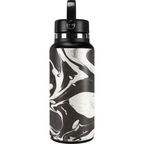 Marbleized Black Hydro Flask 32oz Wide Mouth Skin