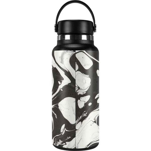 Marbleized Black Hydro Flask 32oz Wide Mouth Skin