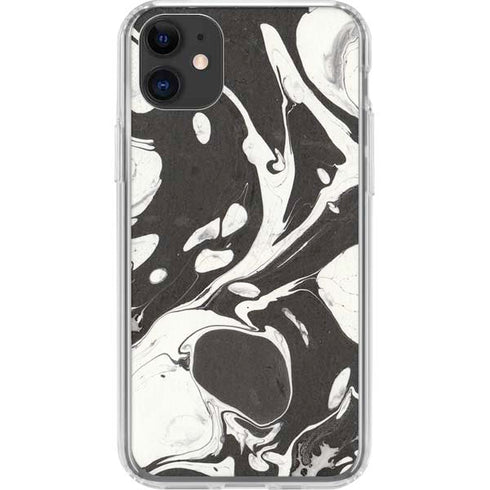 Marbleized Black iPhone 11 Clear Case