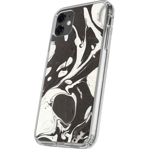 Marbleized Black iPhone 11 Clear Case