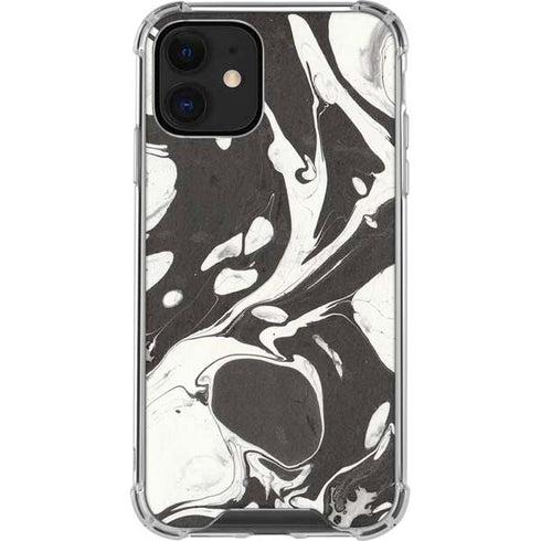 Marbleized Black iPhone 12 Mini Clear Case