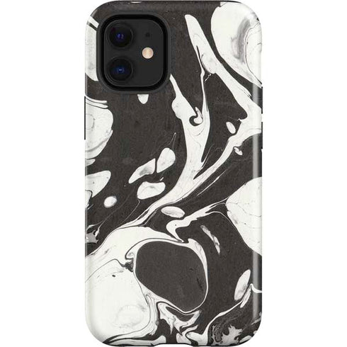 Marbleized Black iPhone 12 Mini Impact Case