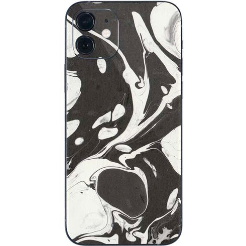 Marbleized Black iPhone 12 Mini Skin