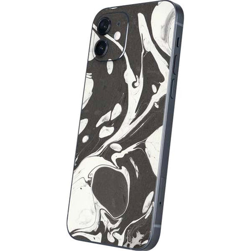Marbleized Black iPhone 12 Mini Skin