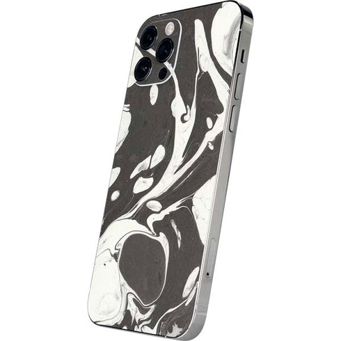 Marbleized Black iPhone 12 Pro Skin