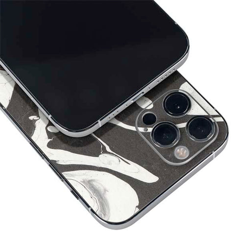 Marbleized Black iPhone 12 Pro Skin