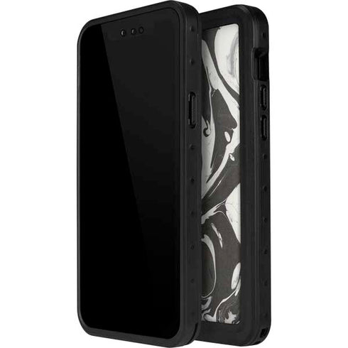 Marbleized Black iPhone 12 Waterproof Case