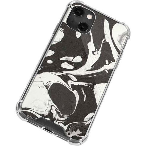 Marbleized Black iPhone 13 Mini Clear Case