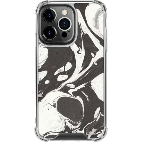 Marbleized Black iPhone 13 Pro Clear Case