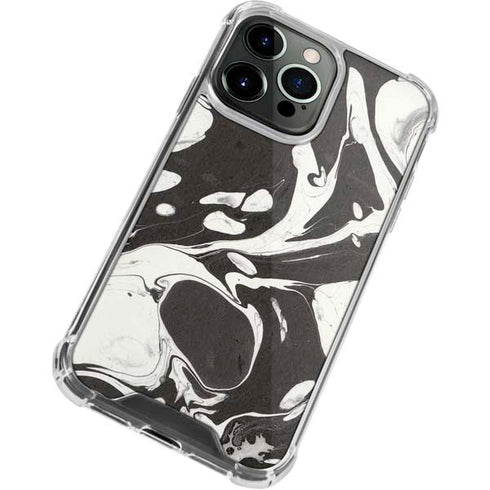 Marbleized Black iPhone 13 Pro Clear Case