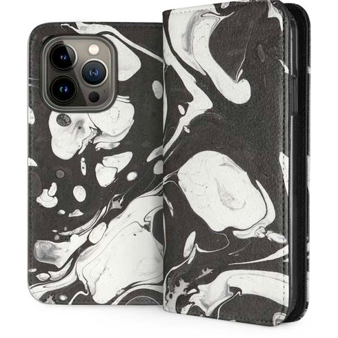 Marbleized Black iPhone 13 Pro Folio Case