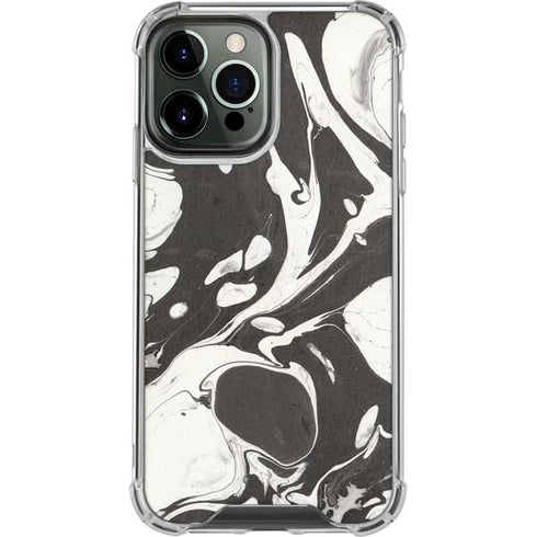 Marbleized Black iPhone 13 Pro Max Clear Case
