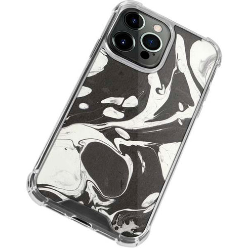 Marbleized Black iPhone 13 Pro Max Clear Case