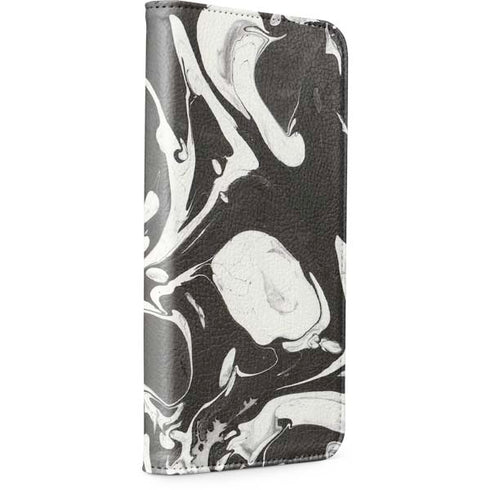 Marbleized Black iPhone 15 Pro Max Folio Case