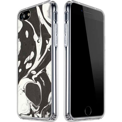 Marbleized Black iPhone SE (2nd & 3rd Gen) Clear Case