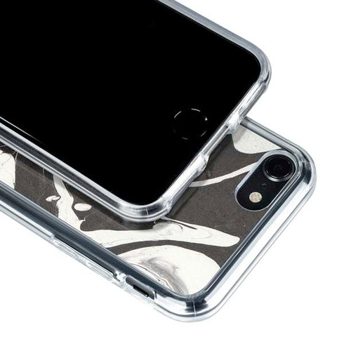 Marbleized Black iPhone SE (2nd & 3rd Gen) Clear Case