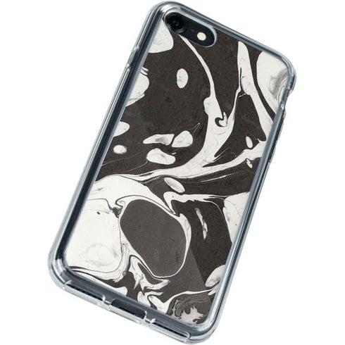 Marbleized Black iPhone SE (2nd & 3rd Gen) Clear Case