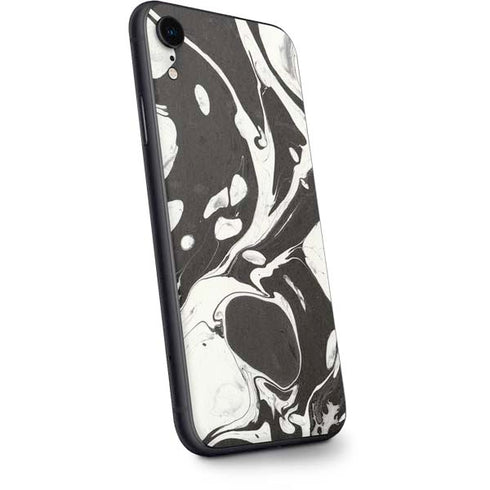 Marbleized Black iPhone XR Skin