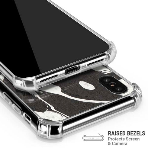 Marbleized Black iPhone XS Max Clear Case