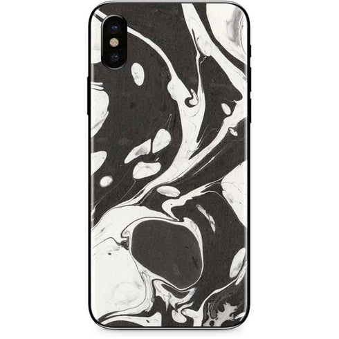 Marbleized Black iPhone XS Skin