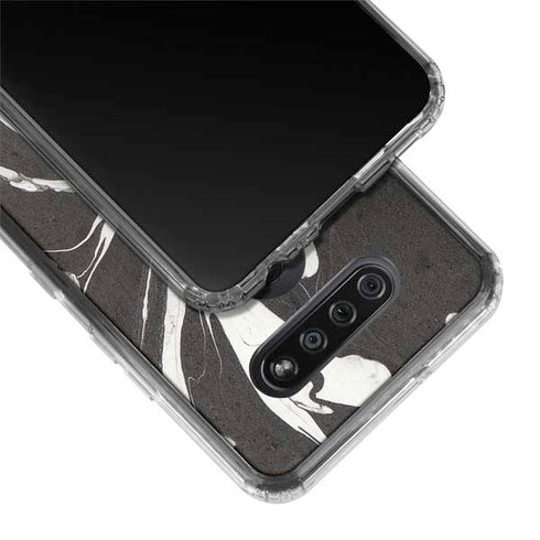 Marbleized Black LG K51/Q51 Clear Case