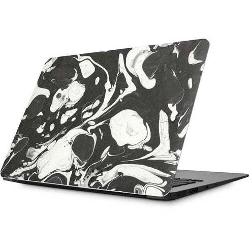 Marbleized Black Apple MacBook Skin