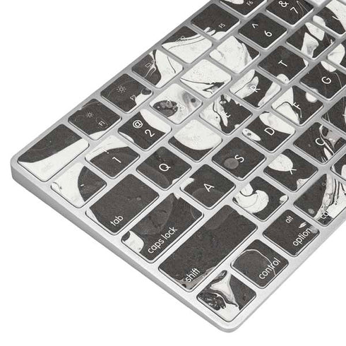 Marbleized Black Magic Keyboard Skin