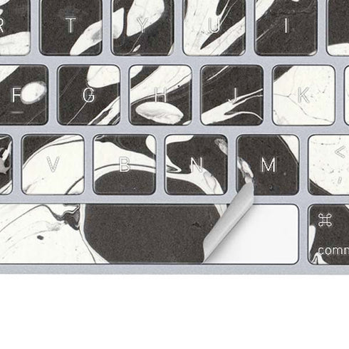 Marbleized Black Magic Keyboard Skin