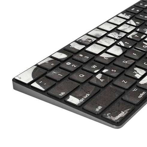 Marbleized Black Magic Keyboard with Numeric Keypad Skin